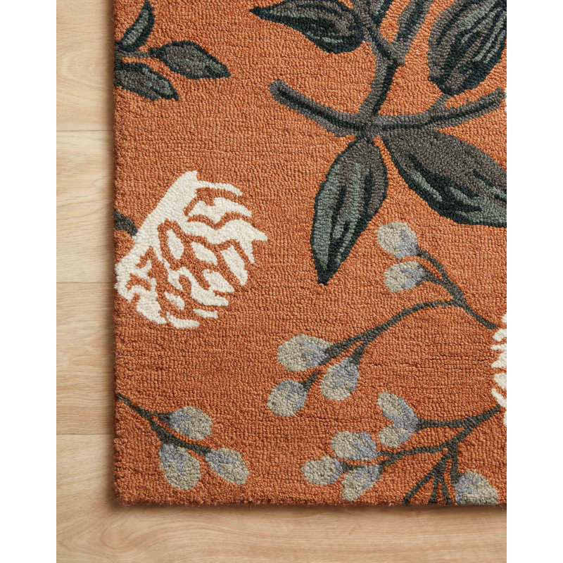 Rifle Paper Co. x Loloi Joie JOI03 Peonies Coral Rug Wayfair